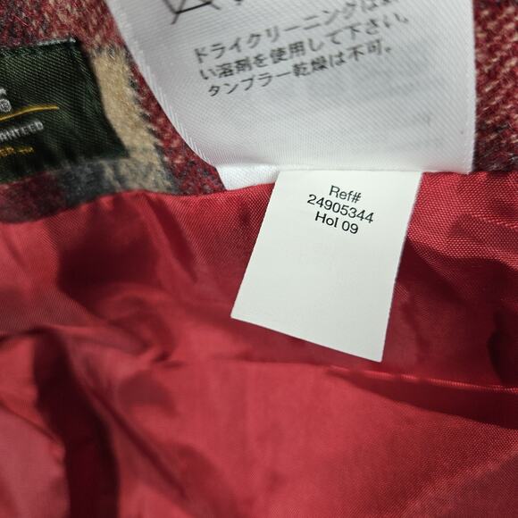 Eddie Bauer Skirt Womens 14 Petite Red Plaid Wool Blend Classic Prep Academia - Picture 8 of 13